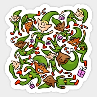 Christmas Elves Sticker